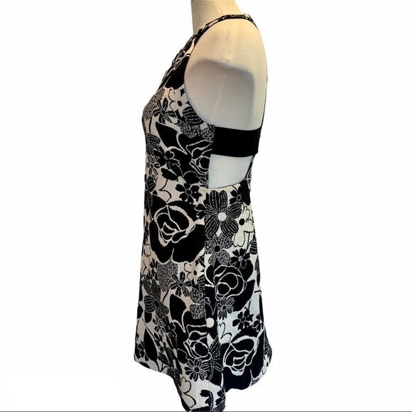 Zara black white floral halter top dress - Picture 2 of 8